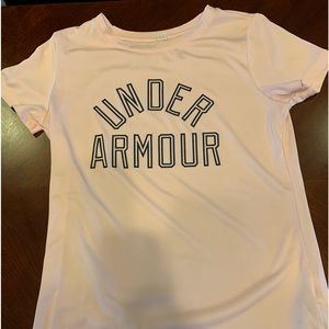 Pink under armour t-shirt. Size XS.